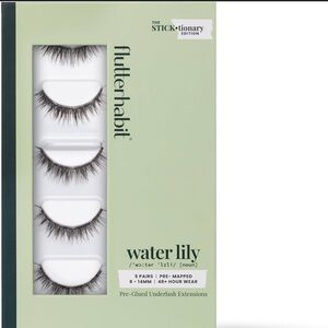 New FlutterHabit STICKtionary Water Lilly Self Stick Lash Clusters